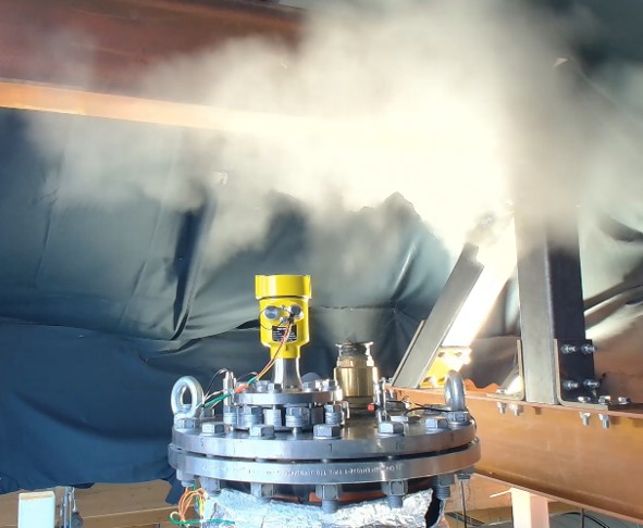 Hydram steam ejection test